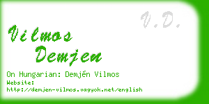 vilmos demjen business card